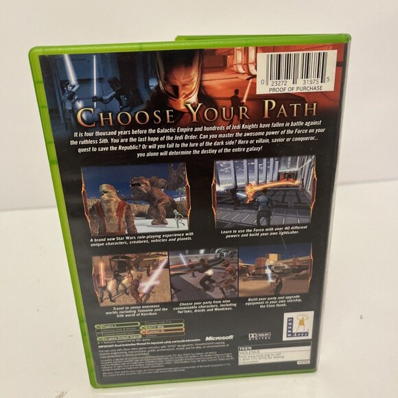 Star Wars Knights of the Old Republic (Microsoft Xbox) Complete in Box CIB Works - Picture 2 of 3